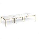 Adapt Triple Back to Back Desks 800mm Deep - White/Oak - NWOF