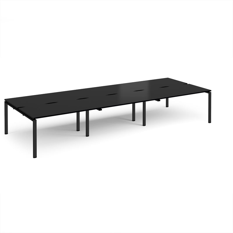 Adapt Triple Back to Back Desks 800mm Deep - Black
