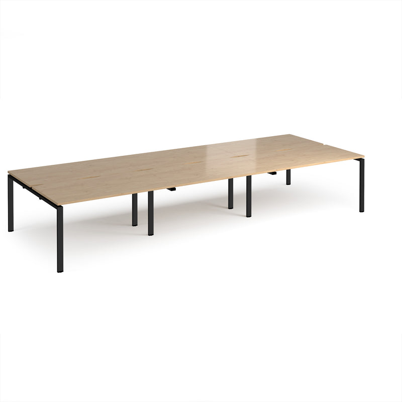 Adapt Triple Back to Back Desks 800mm Deep - Kendal Oak