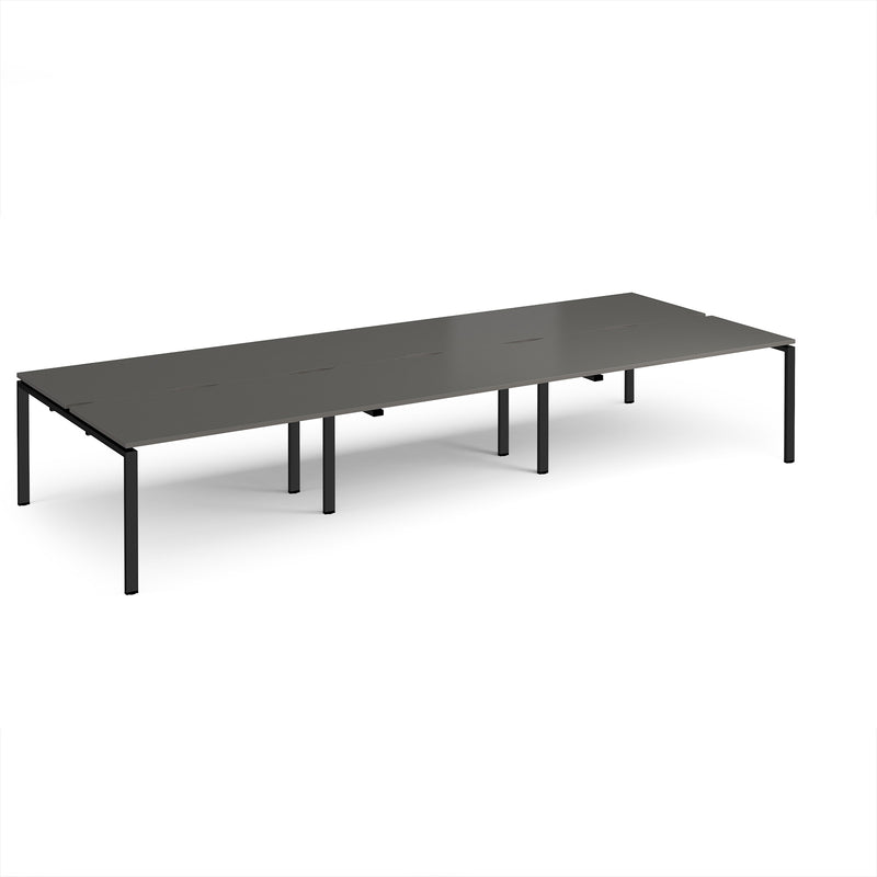 Adapt Triple Back to Back Desks 800mm Deep - Storm Grey