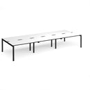 Adapt Triple Back to Back Desks 800mm Deep - White/Black - NWOF