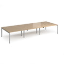 Adapt Triple Back to Back Desks 800mm Deep - Kendal Oak - NWOF