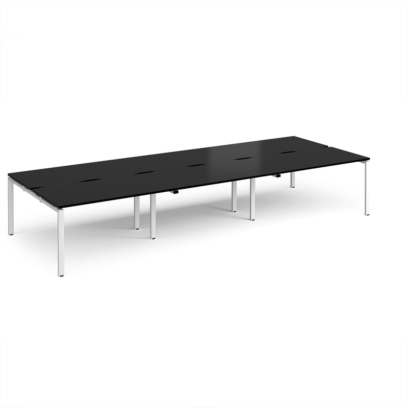 Adapt Triple Back to Back Desks 800mm Deep - Black