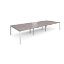 Adapt Triple Back to Back Desks 800mm Deep - Grey Oak - NWOF