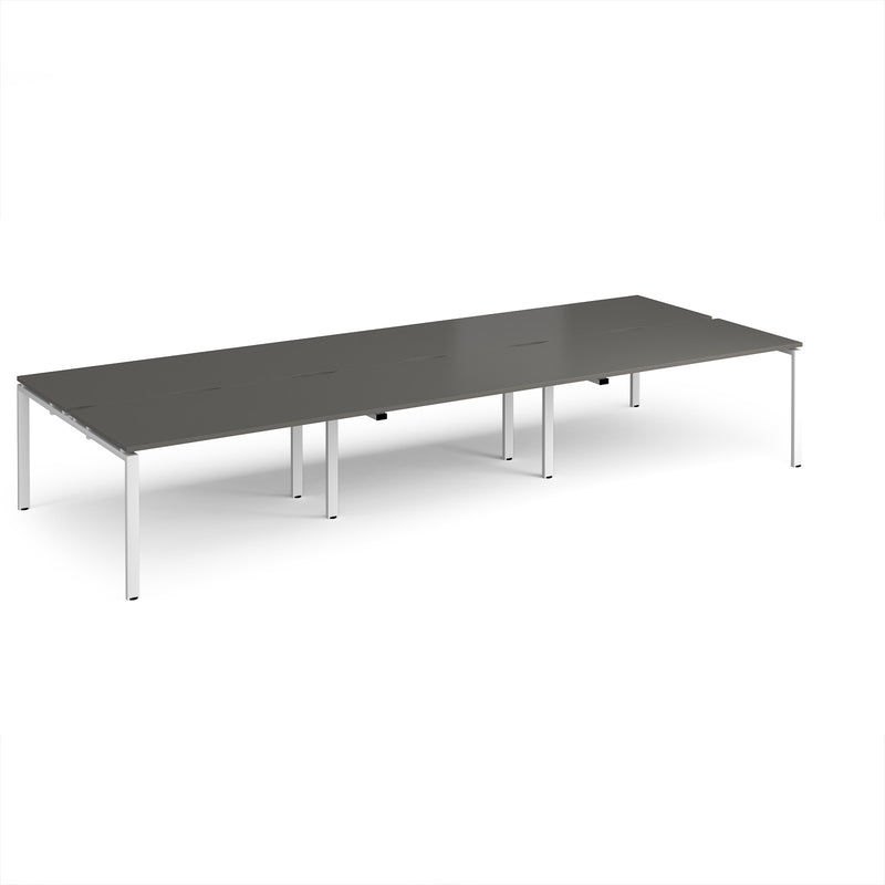 Adapt Triple Back to Back Desks 800mm Deep - Storm Grey