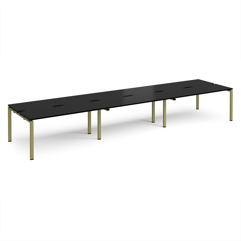 Adapt Triple Back to Back Desks 600mm Deep - Black