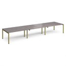 Adapt Triple Back to Back Desks 600mm Deep - Grey Oak - NWOF