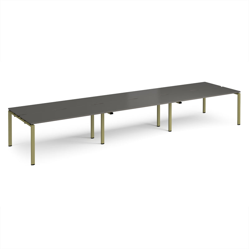 Adapt Triple Back to Back Desks 600mm Deep - Storm Grey