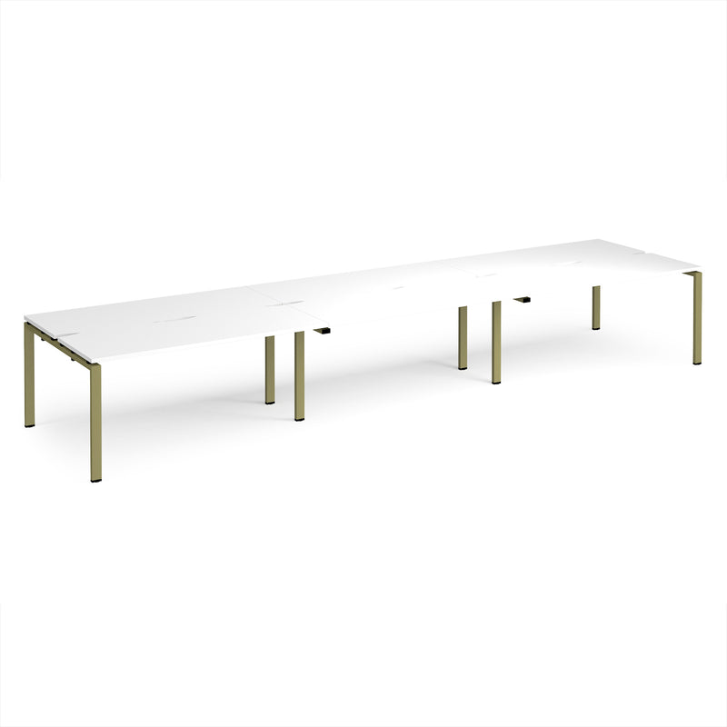 Adapt Triple Back to Back Desks 600mm Deep - White