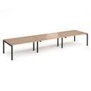 Adapt Triple Back to Back Desks 600mm Deep - Beech - NWOF