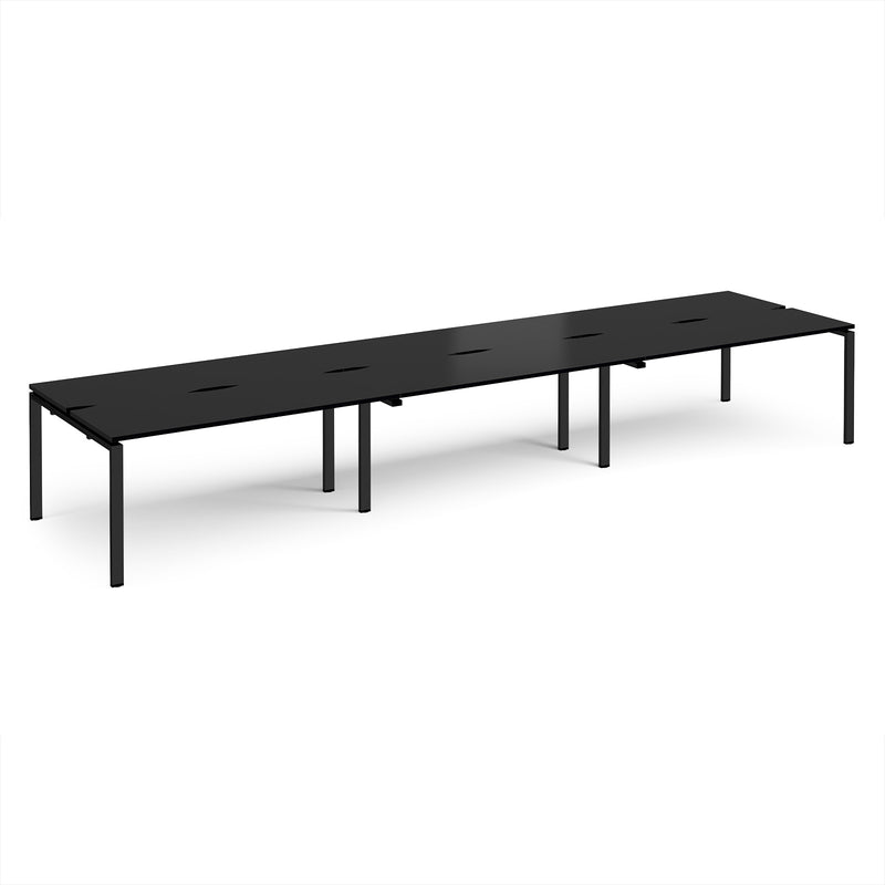Adapt Triple Back to Back Desks 600mm Deep - Black