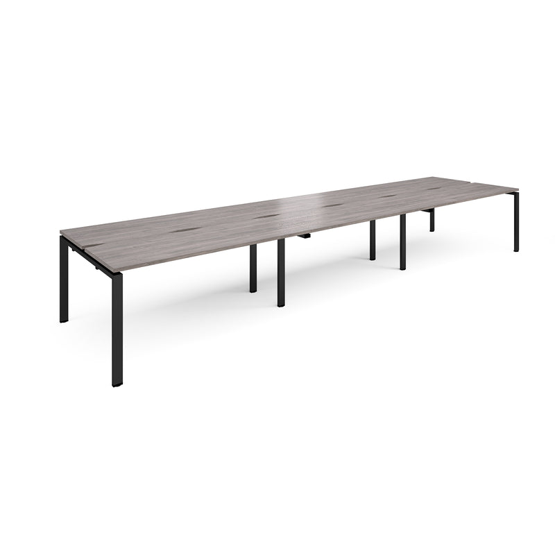 Adapt Triple Back to Back Desks 600mm Deep - Grey Oak