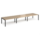 Adapt Triple Back to Back Desks 600mm Deep - Kendal Oak - NWOF