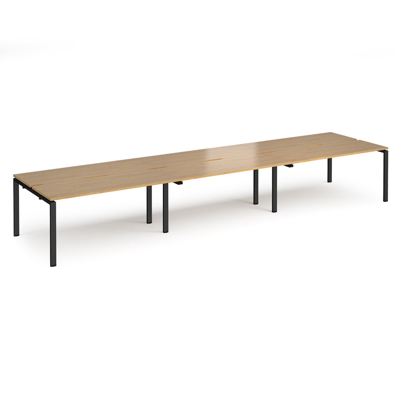 Adapt Triple Back to Back Desks 600mm Deep - Oak