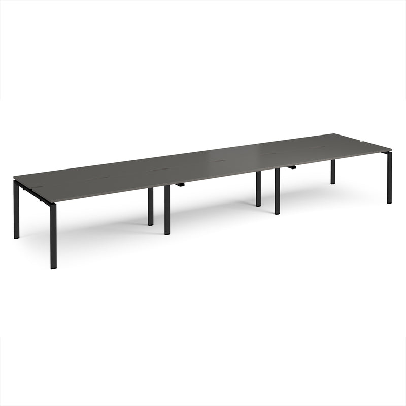 Adapt Triple Back to Back Desks 600mm Deep - Storm Grey