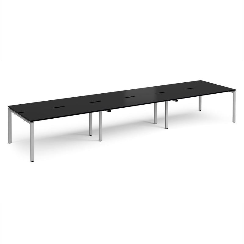 Adapt Triple Back to Back Desks 600mm Deep - Black