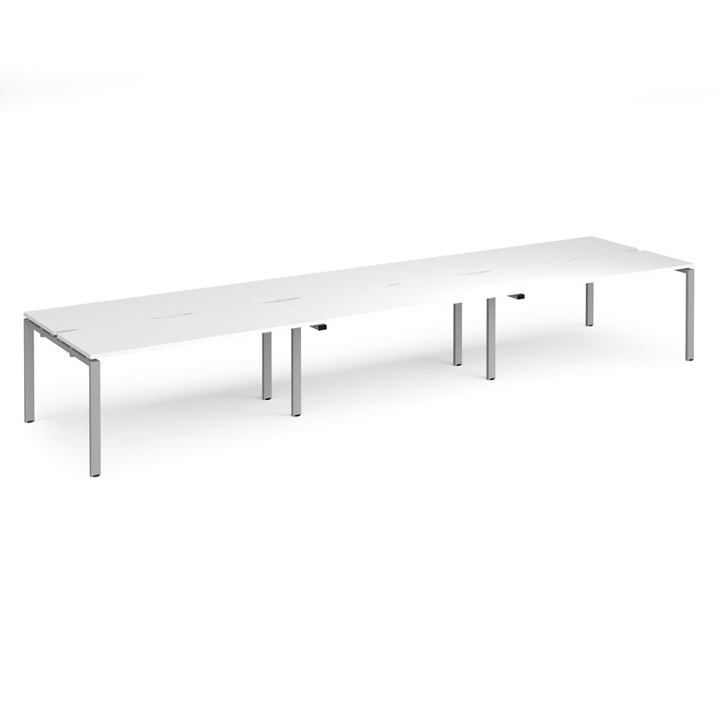 Adapt Triple Back to Back Desks 600mm Deep - White