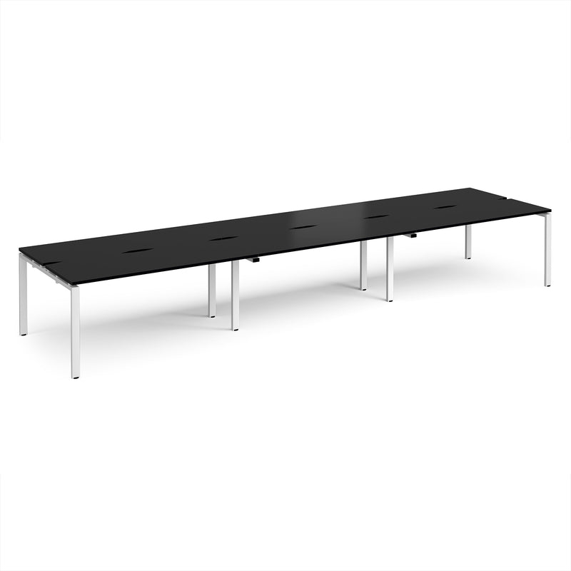 Adapt Triple Back to Back Desks 600mm Deep - Black