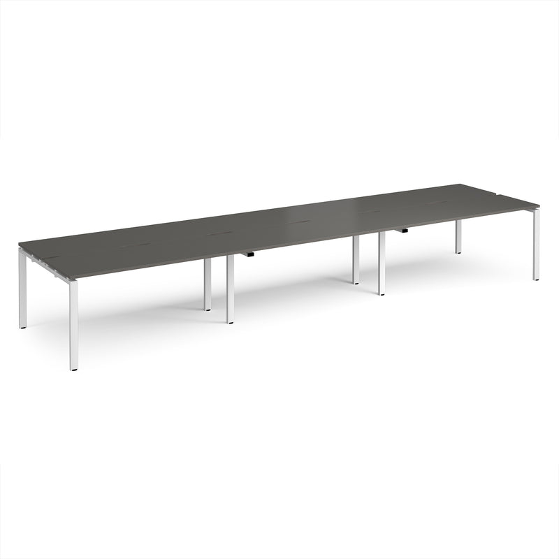 Adapt Triple Back to Back Desks 600mm Deep - Storm Grey