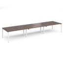 Adapt Triple Back to Back Desks 600mm Deep - Walnut - NWOF