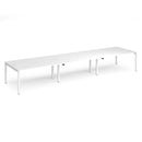 Adapt Triple Back to Back Desks 600mm Deep - White - NWOF