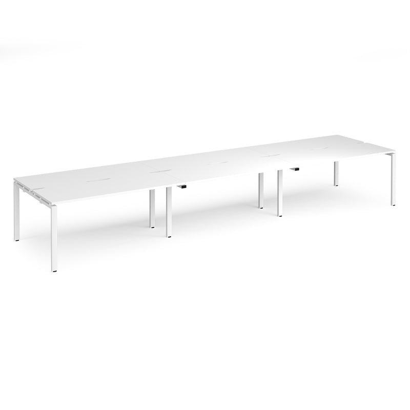 Adapt Triple Back to Back Desks 600mm Deep - White