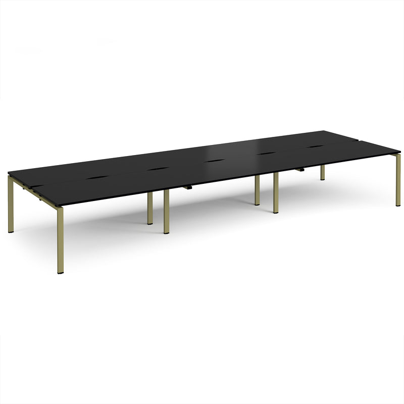 Adapt Triple Back to Back Desks 800mm Deep - Black