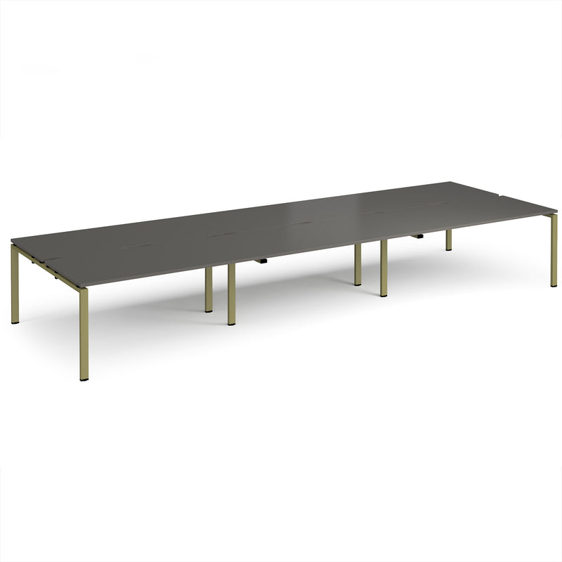Adapt Triple Back to Back Desks 800mm Deep - Storm Grey