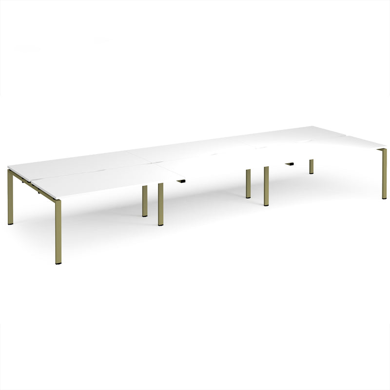 Adapt Triple Back to Back Desks 800mm Deep - White