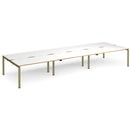 Adapt Triple Back to Back Desks 800mm Deep - White/Oak - NWOF