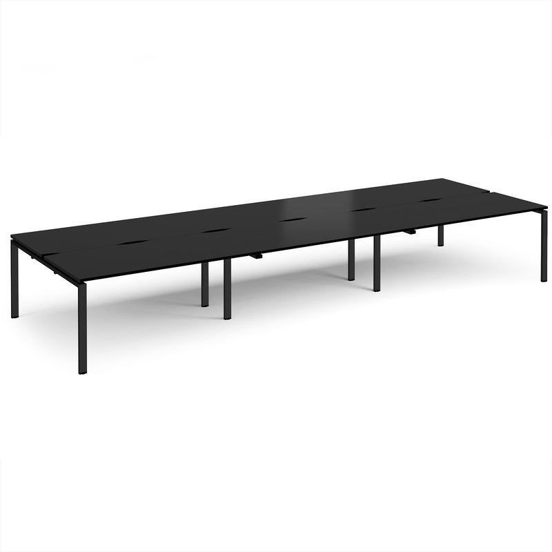 Adapt Triple Back to Back Desks 800mm Deep - Black