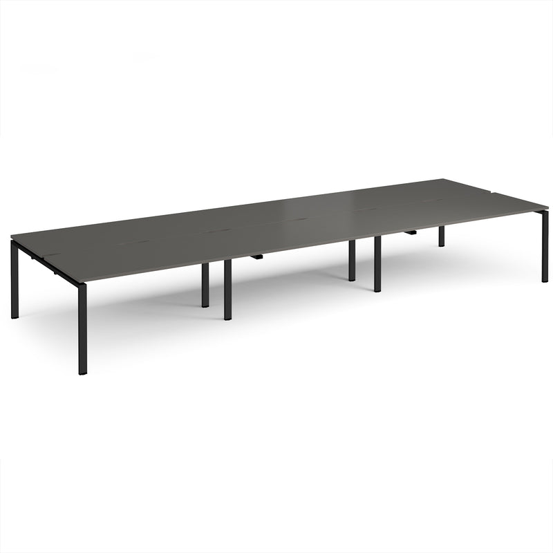 Adapt Triple Back to Back Desks 800mm Deep - Storm Grey