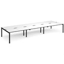Adapt Triple Back to Back Desks 800mm Deep - White/Black - NWOF