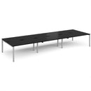 Adapt Triple Back to Back Desks 800mm Deep - Black - NWOF