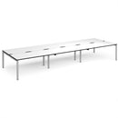 Adapt Triple Back to Back Desks 800mm Deep - White/Black - NWOF
