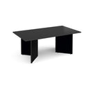 Arrow Head Leg Rectangular Boardroom Table - Black