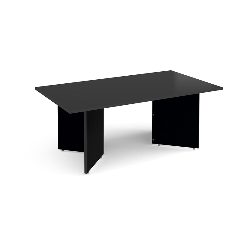 Arrow Head Leg Rectangular Boardroom Table - Black