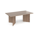 Arrow Head Leg Rectangular Boardroom Table - Barcelona Walnut