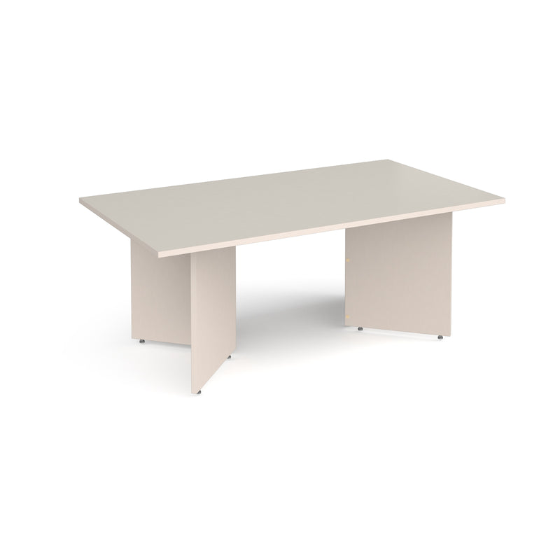 Arrow Head Leg Rectangular Boardroom Table - Light Grey