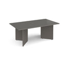Arrow Head Leg Rectangular Boardroom Table - Onyx Grey