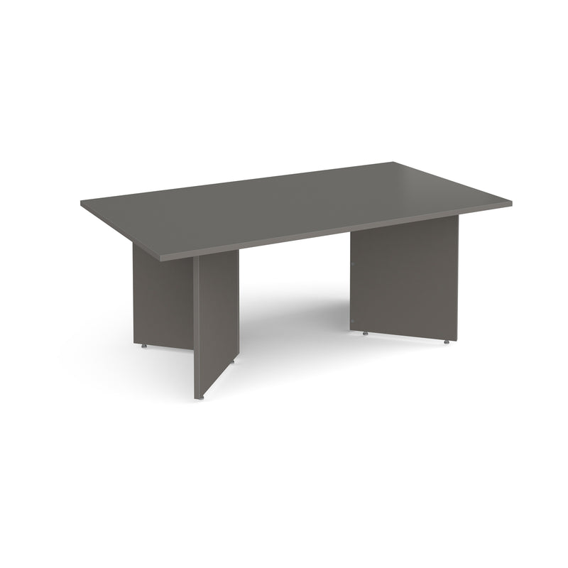 Arrow Head Leg Rectangular Boardroom Table - Onyx Grey