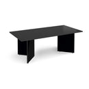 Arrow Head Leg Rectangular Boardroom Table - Black