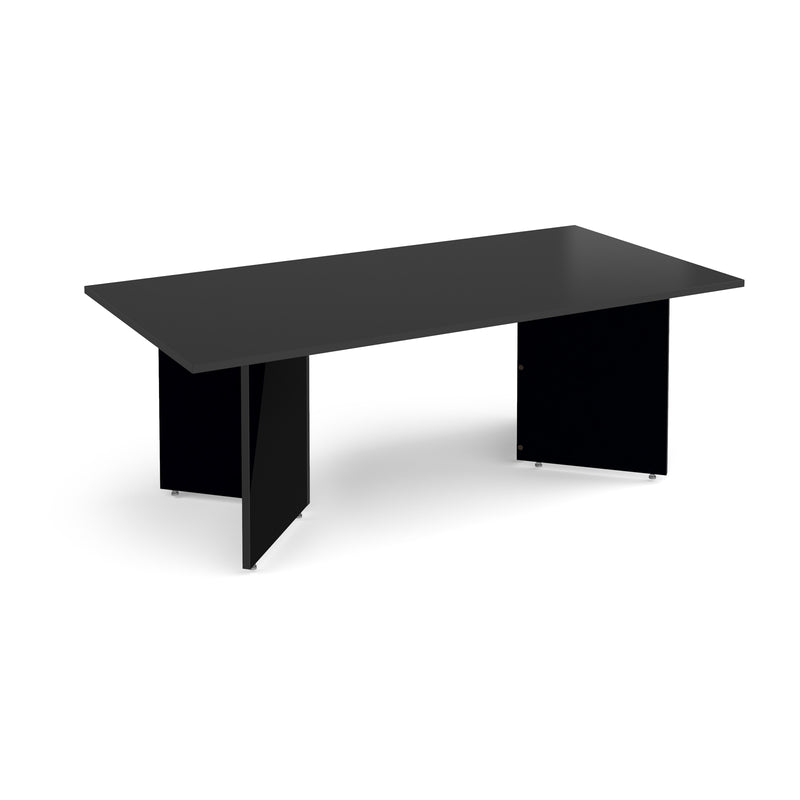 Arrow Head Leg Rectangular Boardroom Table - Black