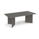Arrow Head Leg Rectangular Boardroom Table - Onyx Grey