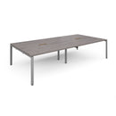 Adapt Rectangular Boardroom Table With 2 Cut-Outs - Grey Oak - NWOF