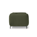 Dams ebony single sofa chair with sleek design, side view showing cushioned seat and modern armrests.