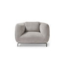 Dams ebony single sofa chair with a sleek modern design and comfortable upholstery, shown from the front view.