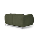 Dams ebony two-seater sofa chair with back view, showcasing sleek design and comfortable seating in a modern living room setting.
