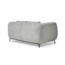 Dams ebony two-seater sofa chair with back view, showcasing sleek design and comfortable armrests.