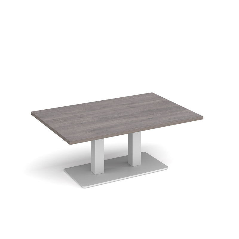 Eros Rectangular Coffee Table With Flat Rectangular Base - Grey Oak - NWOF